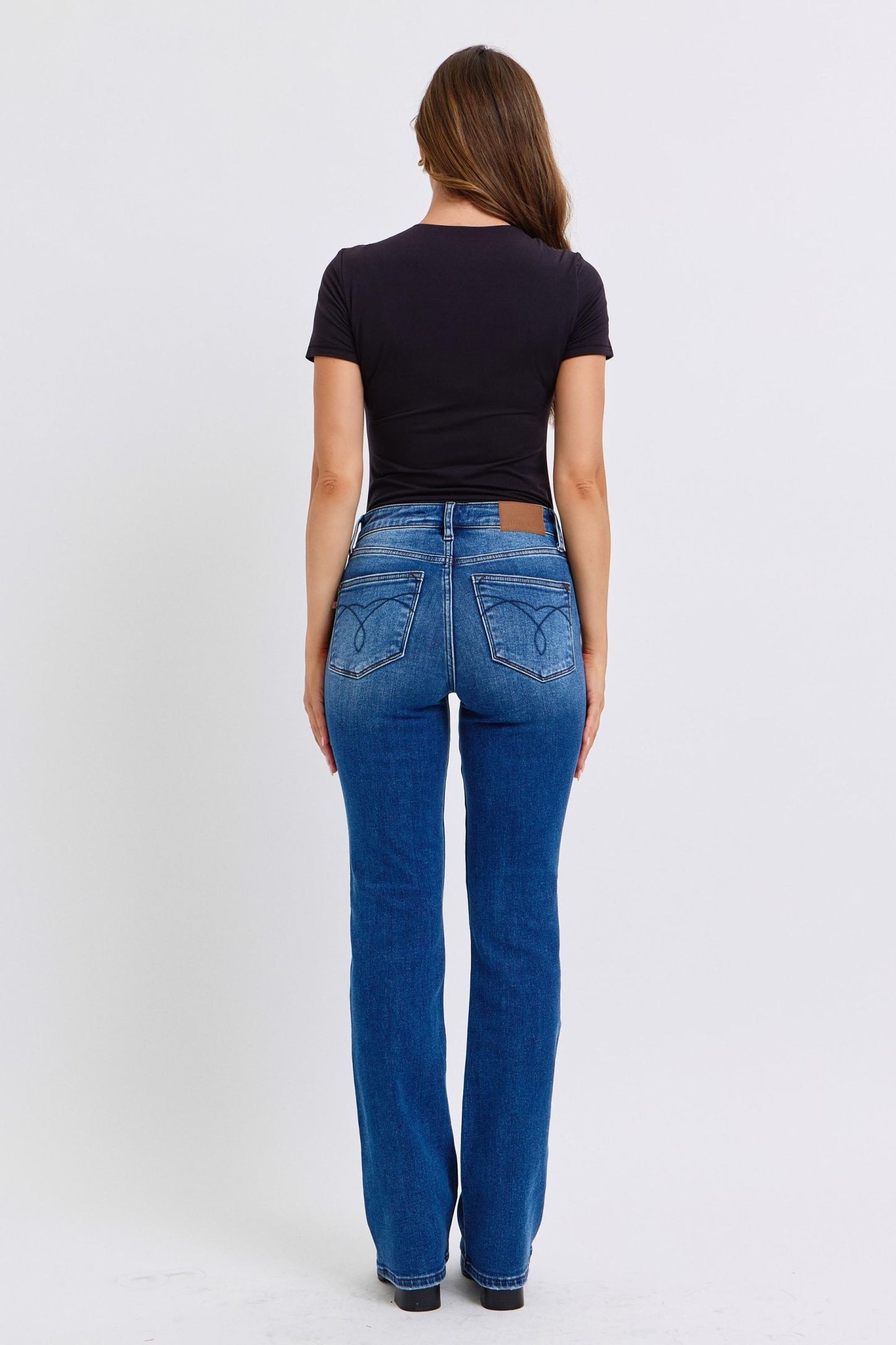 Judy Blue Bianca Run Mid-Rise Bootcut Jeans with Thermal Lining