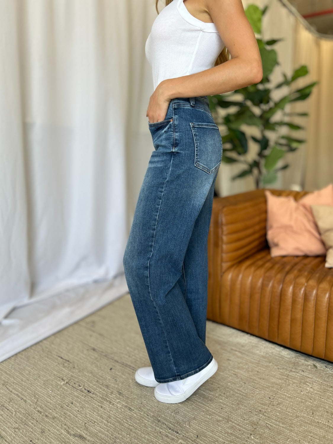 RFM Kylie High Rise Tummy Control Wide Leg Jeans