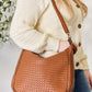 SHOMICO Carrying Heartstrings Weaved Vegan Leather Handbag