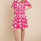 BOMBOM Flower Petals Ruched Dress