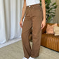 RFM Dawn High Rise Garment Dye Wide Leg Jeans in Coffee