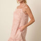 Mittoshop Feathers Don't Ruffle Feather Ruffle Hem Mini Cami Dress in Blush
