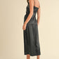 Mable Satin Baby Embroidered Cami Satin Midi Slit Dress
