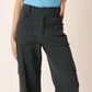 Mittoshop I'm A Savage Wide Leg High Waist Pants with Cargo Pockets