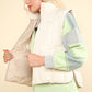 VERY J In Puffer Haven Zip Up Puffer Padded Warm Vest in Ivory