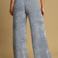 Umgee Breezy and Beautiful Elastic Waist Wide Leg Pants in Light Blue