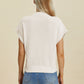 Double Take Lovely Day Mock Neck Short Sleeve Sweater