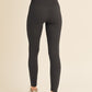 Yelete Conquer The Cold Fleece Lined High Waisted Leggings in Black