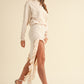 Mable My Heart Is All Yours Backless Asymmetric Ruffle Hem Dress in Cream