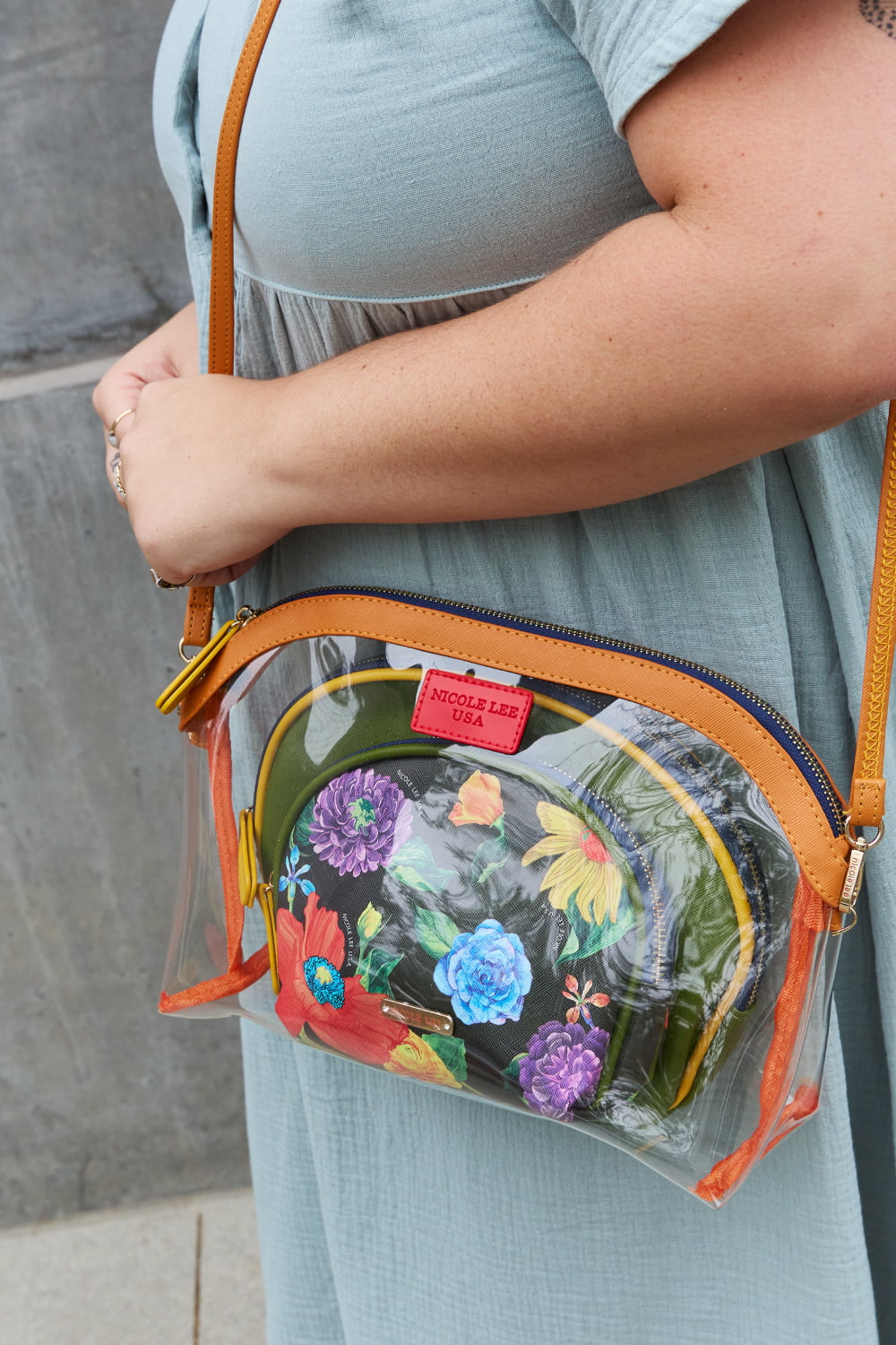 Nicole Lee USA Summer Days 3-Piece Patterned Crossbody Pouch