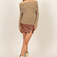 HYFVE Turn The Heat Up Fuzzy Off Shoulder Textured Knit Top
