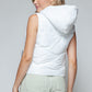 Snobbish A Quilted Beauty Zip Up Quilted Hooded Vest in White