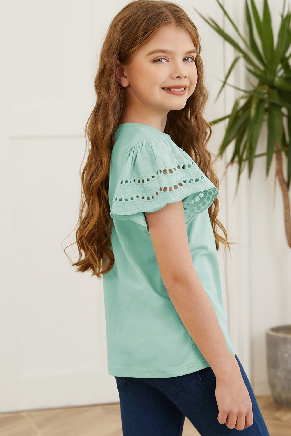 Olivia's Girls Flutter Sleeve T-Shirt