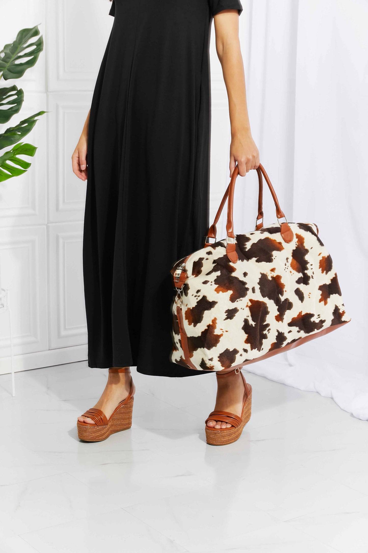 Relax, Recharge, Repeat Animal Print Plush Weekender Bag