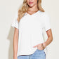 Basic Bae Bamboo All Day Long V-Neck High-Low T-Shirt