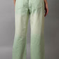 POL Autumn Embellishments Gradient Wide Leg Pants in Light Green