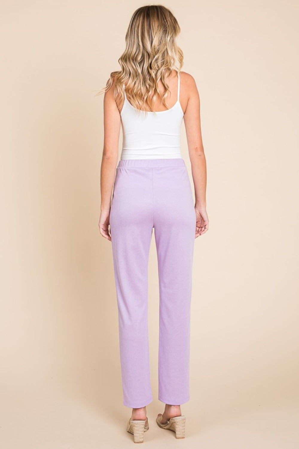 Culture Code Tailored In Lilac Pin Tuck Detail Slim Pants