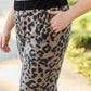 Celeste Design Take It Easy Contrast Sweatpants in Mocha Leopard
