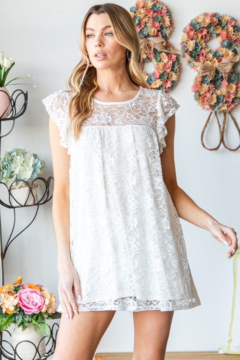 Heimish Lace Oasis Cap Sleeve Lace Top