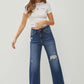 RISEN Caroline High Rise Distressed Wide Leg Jeans