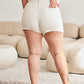 RFM Gina Tummy Control High Waist Denim Shorts in Off White