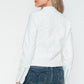 Snobbish Biker Babe PU Leather Zip Up Jacket with Pockets in White