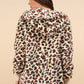 VERY J Where We Goin' Fuzzy Leopard Long Sleeve Hooded Jacket