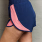 Ninexis Put In Work High Waistband Contrast Detail Active Shorts in Navy