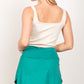 VERY J No Matter Where Crossover Waist Active Skirt with Short Liner