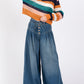 SAGE+FIG On The Move Smocked Waist Band Wide Leg Jeans