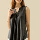 Ninexis Backyard Lights Notched Neck Sleeveless Top