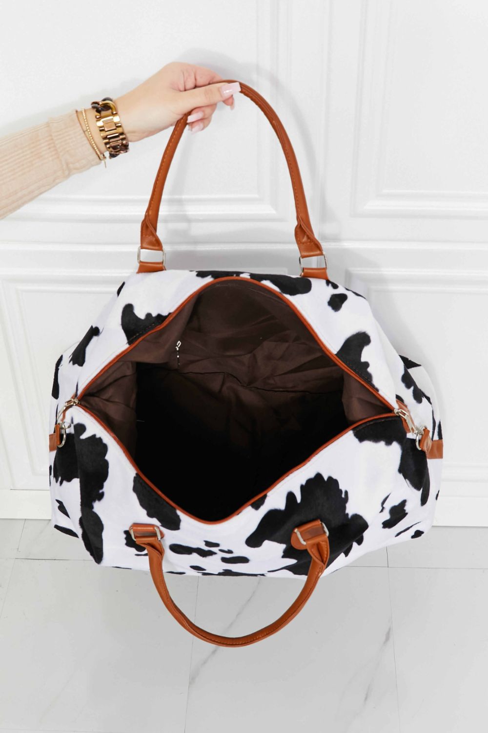 Relax, Recharge, Repeat Animal Print Plush Weekender Bag