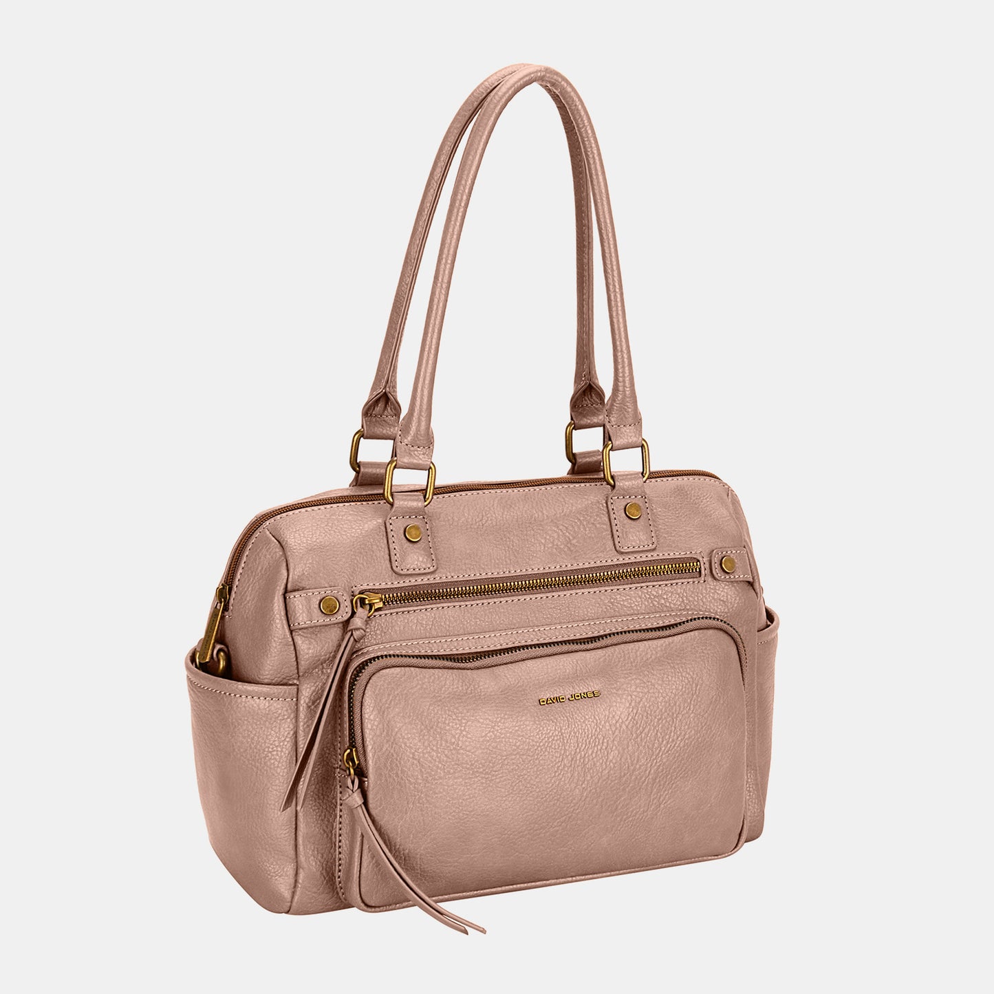 David Jones Doing The Most Zipper PU Leather Handbag