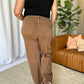 RFM Dawn High Rise Garment Dye Wide Leg Jeans in Coffee