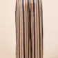 Mittoshop Oh Hey There Striped Satin Elastic Waist Wide Leg Pants in Navy Multi