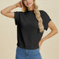Double Take Lovely Day Mock Neck Short Sleeve Sweater