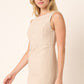 Mittoshop My Classic Number Tweed Sleeveless Mini Dress in Sand
