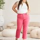 RFM Dylan Tummy Control High Waist Raw Hem Crop Jeans in Sunkissed