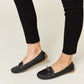 Forever Link Keep It Stepping Slip On Bow Flats Loafers in Black