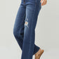 RISEN Caroline High Rise Distressed Wide Leg Jeans