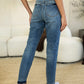 Judy Blue Madeline Mid Rise Rigid Magic Release Hem Jeans