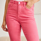 RFM Dylan Tummy Control High Waist Raw Hem Crop Jeans in Sunkissed