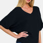 Zenana Make Your Move V-Neck Short Sleeve Dolman Sweater