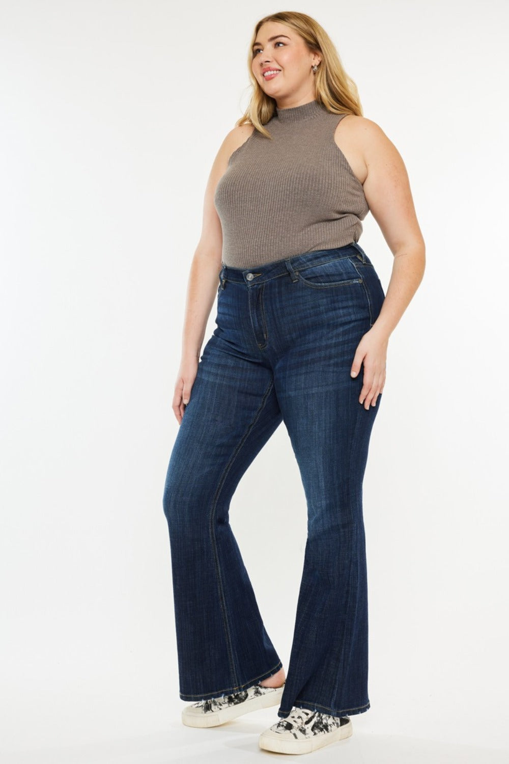 Kancan Kendra Mid Rise Flare Jeans