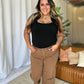 RFM Dawn High Rise Garment Dye Wide Leg Jeans in Coffee