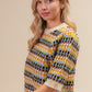 BiBi Chasing Vintage Multi Color Half Sleeve Sweater