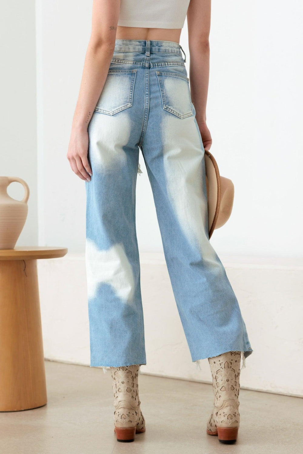 Litz La Andrea Frayed Cut Distressed Jeans