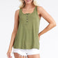 Ninexis Take Me Away Square Neck Half Button Tank
