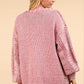 VERY J Stay Cozy Cable Knit Open Front Cardigan with Pockets