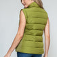 Snobbish Feeling Snug Zip Up Turtleneck Vest with Pockets in Cardamom Seed